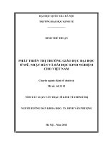 TÓM TẮT LUẬN VĂN THẠC SĨ PHÁT TRIỂN THỊ TRƯỜNG GIÁO DỤC ĐẠI HỌC Ở MỸ NHẬT BẢN VÀ BÀI HỌC KINH NGHIỆM CHO VIỆT NAM