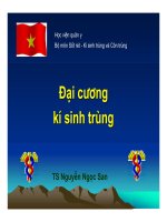 Bài giảng đại cương kí sinh trùng , TS.Nguyễn Ngọc San bộ môn sốt rét kí sinh trùng và côn trùng học viện quân y