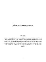 SKKN Đổi mới công tác bồi dưỡng và tự bồi dưỡng về chuyên môn nghiệp vụ sư phạm cho cán bộ giáo viên trung tâm GDTX Thường Xuân, tỉnh Thanh Hoá