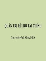 QUẢN TRỊ RỦI RO TÀI CHÍNH