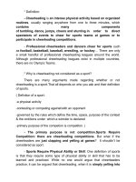 Cheerleading, a sport and its definition