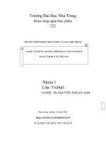 BÀI TẬP LỚN ĐẢM BẢO CHẤT LƯỢNG VÀ LUẬT THỰC PHẨM Chủ đề XÂY DỰNG CHƯƠNG TRÌNH HACCP CHO SẢN PHẨM AGAR TỪ RONG CÂU CHỈ VÀNG