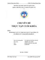 Luận văn đảm bảo vật tư cho sản xuất tại công ty cổ phần in và bao bì goldsun