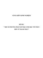 SKKN Một số phương pháp giúp học sinh học tốt phân môn vẽ tranh THCS