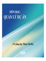 Giáo trình quản lý dự án đâu tư - chương 1