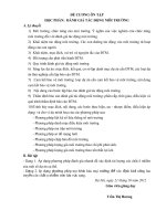 ĐỀ CƯƠNG ôn tập môn đánh giá tác động môi trường ĐTM