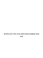 Hướng dẫn viết sáng kiến kinh nghiệm Mầm non