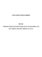 SKKN Phương pháp giải một số bài toán về dao động tắt dần trong chương trình Vật lý lớp 12 THPT