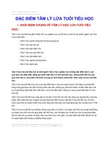 Tiểu luận đặc điểm tâm lý lứa tuổi tiểu học