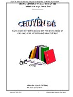 Sáng kiến kinh nghiệm –Nâng cao chất lượng giảng dạy môn nội dung nhảy xa cho học sinh nữ lớp 9 môn thể dục