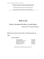 Tiểu luận Ứng dụng truyền thông và An ninh thông tin Hệ thống phát hiện xâm nhập IDS