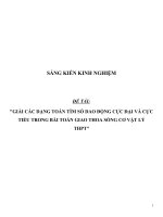 SKKN Giải các dạng toán tìm số dao động cực đại và cực tiểu trong bài toán giao thoa sóng cơ Vật lý THPT