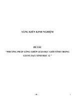 SKKN Phương pháp lồng ghép giáo dục giới tính trong giảng dạy Sinh học 12