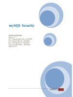 Tiểu luận môn học an ninh mạng mySQL Security