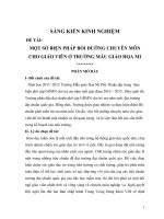 MỘT SỐ BIỆN PHÁP BỒI DƯỠNG CHUYÊN MÔN CHO GIÁO VIÊN Ở TRƯỜNG MẪU GIÁO HỌA MI