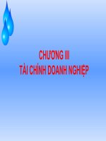 Tài chính tiền tệ - chương  3 - Tài chính doanh nghiệp