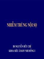 Giáo trình siêu âm nhiễm trùng nội soi sọ, BS.Nguyễn Hữu Trí, khoa siêu âm bệnh viện nhi đồng I