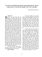 Xây dựng mô hình dự đoán sinh khối rừng tràm (Melaleuca cajuputi) ở khu vực