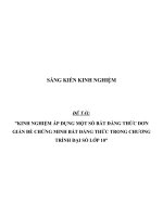 SKKN Kinh nghiệm áp dụng một số bất đẳng thức đơn giản để chứng minh bất đẳng thức trong chương trình Đại số lớp 10