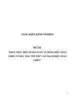 SKKN Khai thác một số bài toán về dòng điện xoay chiều có RLC mắc nôi tiếp vào mạch điện xoay chiều