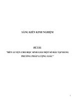 SKKN Rèn luyện cho học sinh giải một số bài tập bằng phương pháp lượng giác