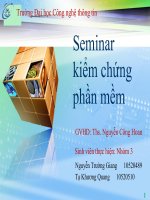 Tiểu luận môn học kiểm chứng phần mềm Software Testing