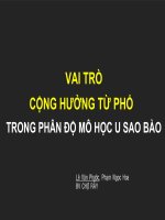 Vai trò cộng hưởng từ phổ tron phân độ mô học u sao bào