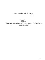 SKKN Giúp học sinh lớp 2 viết được đoạn văn ngắn từ 3 đến 5 câu