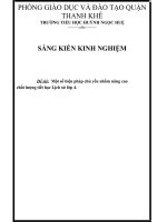 SÁNG KIẾN KINH NGHIỆM Một số biện pháp chủ yếu nhằm nâng cao chất lượng tiết học Lịch sử lớp 4