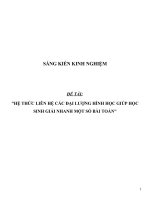 SKKN Hệ thức liên hệ các đại lượng hình học giúp học sinh giải nhanh một số bài toán