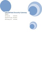 Tiểu luận môn an ninh mạng CheckPoint Security Gateway