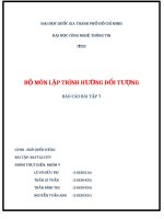 Tiểu luận môn MÔN LẬP TRÌNH HƯỚNG ĐỐI TƯỢNG Game Super Tank