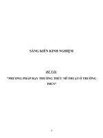 SKKN Phương pháp dạy Thường thức mĩ thuật ở trường THCS