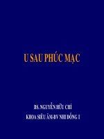 Giáo trình siêu âm u sau phúc mạc, BS.Nguyễn Hữu Trí, khoa siêu âm bệnh viện nhi đồng I