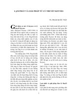 LẠM PHÁT VÀ GIẢI PHÁP TỪ LÝ THUYẾT KEYNES