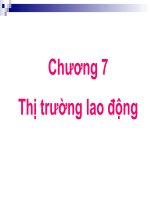 Bài giảng kinh tế vi mô chương 7, Thị trường lao động