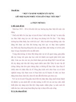 SÁNG KIẾN KINH NGHIỆM MỘT VÀI KINH NGHIỆM XÂY DỰNG LIÊN ĐỘI MẠNH NHIỀU NĂM LIỀN Ở BẬC TIỂU HỌC