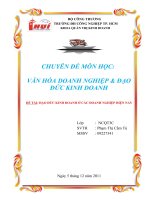 ĐẠO ĐỨC KINH DOANH Ở CÁC DOANH NGHIỆP HIỆN NAY