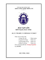 TÌM HIỂU VÀ TRÌNH BÀY VỀ DHCP
