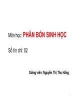 Phân bón sinh học   chương 1