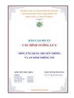 Tiểu luận ứng dụng truyền thông và an toàn thông tin Configuring Firewalls