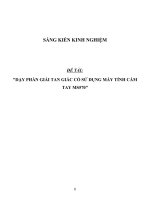 SKKN Dạy phần giải tan giác có sử dụng máy tính cầm tay MS570