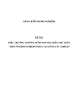 SKKN Một số kinh nghiệm nâng cao công tác Xã hội hóa giáo dục