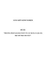 SKKN Phương pháp giải bài toán về các dụng cụ quang học bổ Trợ cho mắt