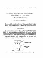 Lanchester damper effect for quenching the self-excited vibrations of mechanical systems