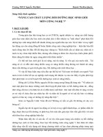 NÂNG CAO CHẤT LƯỢNG BỒI DƯỠNG HỌC SINH GIỎI MÔN CÔNG NGHỆ 7