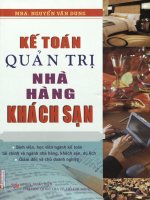 Kế toán quản trị nhà hàng, khách sạn