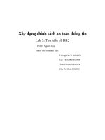 Xây dựng chính sách an toàn thông tin Tìm hiểu về DB2