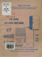 Từ điển sửa chữa thực hành kỹ nghệ lạnh. Tập 3