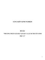 SKKN Phương pháp giải bài tập Quy luật di truyền_Sinh học lớp 12